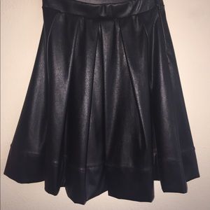 Bebe black leather skirt